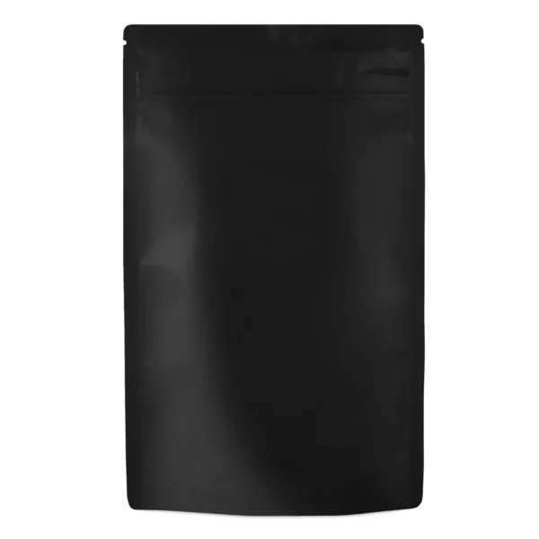 BLACK | 14g Mylar Bags | Resealable Child Resistant Half Ounce Barrier Bag Packaging 14 Gram - Image 3