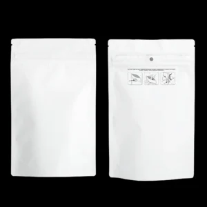 WHITE | 14g Mylar Bags | Resealable Child Resistant Half Ounce Barrier Bag Packaging 14 Gram