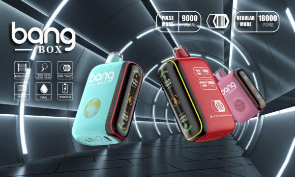 BANGBOX 9000-18000 Puffs Disposable Vape | Type-C Rechargeable | 28ml E-Liquid, 0.8Ω Mesh Coil, 13450-650mAh Cobalt Battery | Dual Firing, Side Screen with Oil & Battery Indicator | 87g - Image 6