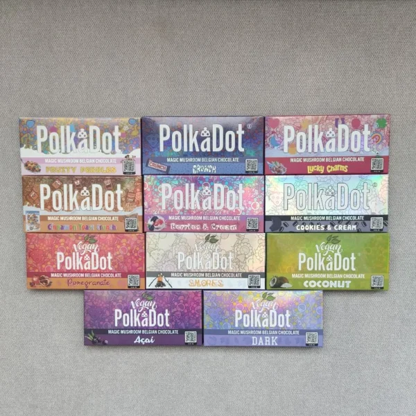 Custom-Printed-Polkadot Chocolate Packaging Cookies & Cream