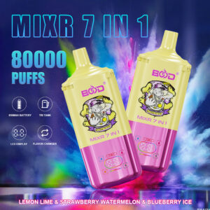 BOOD MIXR 80K 7-in-1 Rechargeable Disposable Vape, Switch Between Multiple Flavors