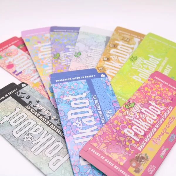 Custom-Printed-Polkadot Chocolate Packaging Cookies & Cream
