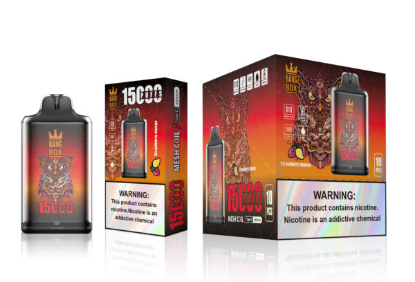 BANGBOX S1 Disposable Vape 15000 Puffs | Type-C Rechargeable | 25ml E-Liquid, 3450mAh Battery, 0.8Ω Mesh Coil | Long-Lasting, 78g, Compact 118x60x21mm - Image 4