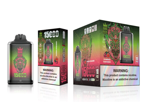 BANGBOX S1 Disposable Vape 15000 Puffs | Type-C Rechargeable | 25ml E-Liquid, 3450mAh Battery, 0.8Ω Mesh Coil | Long-Lasting, 78g, Compact 118x60x21mm - Image 2