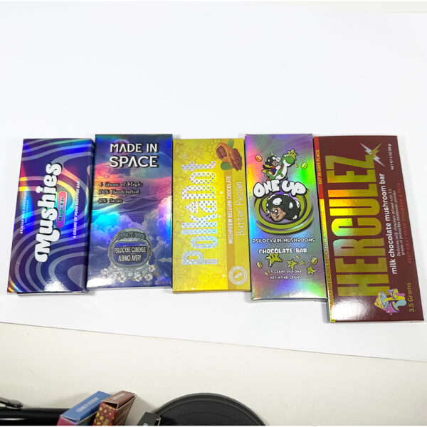 Custom Food-Grade Psychedelic Chocolate Bar Packaging – Magic Mushroom Boxes with Logo & Foil Printing - Image 2